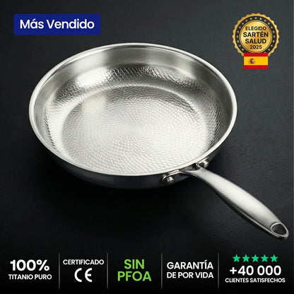 Sartén de Titanio Puro 100% para una Cocina Sin Toxinas