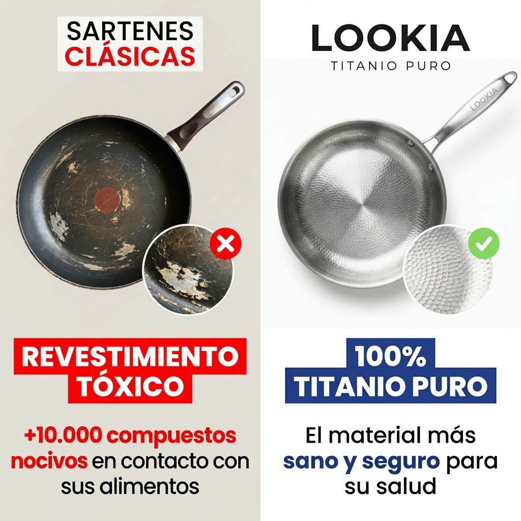 Sartén de Titanio Puro 100% para una Cocina Sin Toxinas