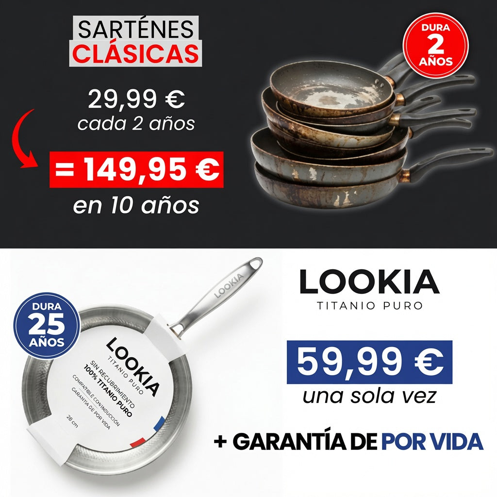 Sartén de Titanio Puro 100% para una Cocina Sin Toxinas