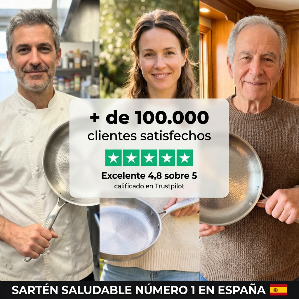 Sartén de Titanio Puro 100% para una Cocina Sin Toxinas